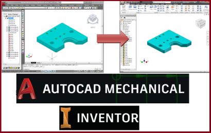 Learn_5) نقشه های AutoCad در صفحه دوبعدی اینونتور