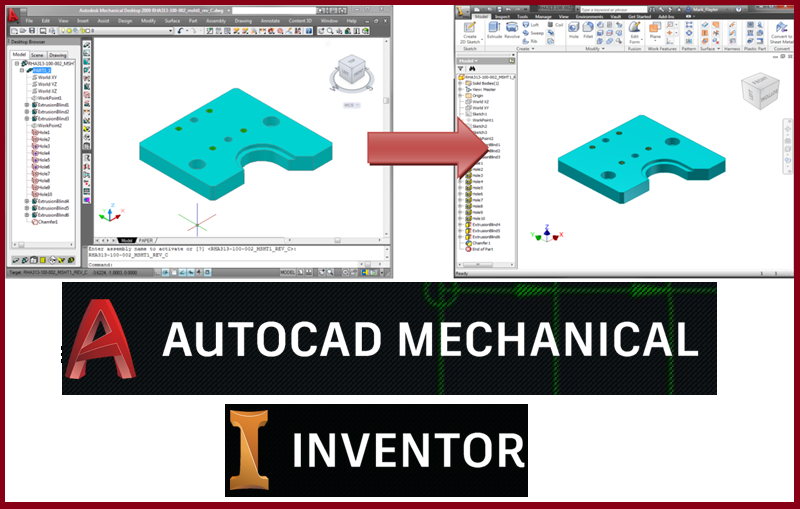 ترجمه داده های Mechanical Desktop