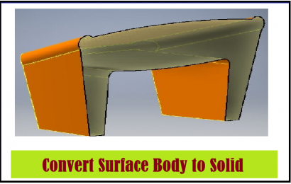 تبدیل بدنه سطح (Surface Body) به بدنه صلب (Solid Body)