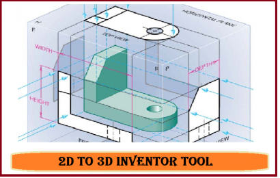 تبدیل نقشه سه نما به فایل سه بعدی۲DTO3DINVENTOR