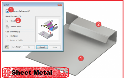 تغییرات ورق فلزی Sheet Metal در اینونتور ۲۰۱۹