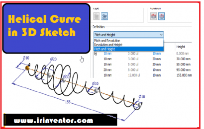 فنرهای مارپیچ با گام متغیر ( Helical Curve)