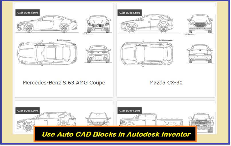 چگونه بلوک های اتوکد را در اینونتور استفاده کنیم
