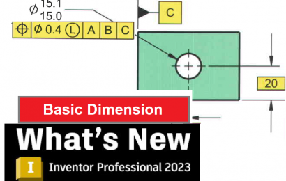 قابلیت اجرای Basic Dimension در نسخه اینونتور۲۰۲۳