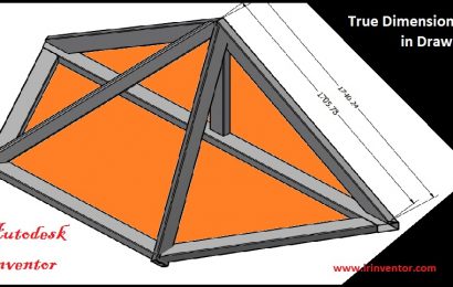 نشان دادن ابعاد واقعی (True Dimension)  در محیط نقشه کشی اینونتور