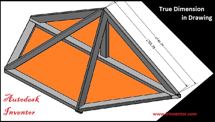 نشان دادن ابعاد واقعی (True Dimension)  در محیط نقشه کشی اینونتور